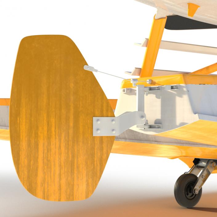 Cessna 182 Skylane on Floats Rigged Yellow 3D