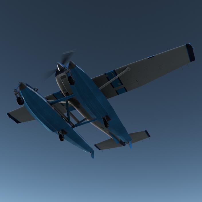 3D Cessna 182 Skylane on Floats model