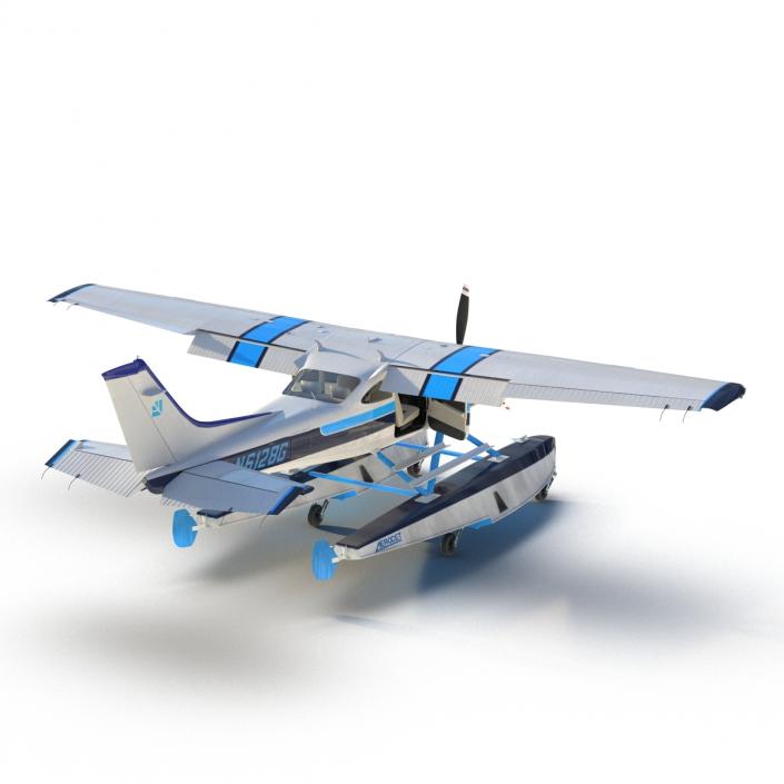 3D Cessna 182 Skylane on Floats model