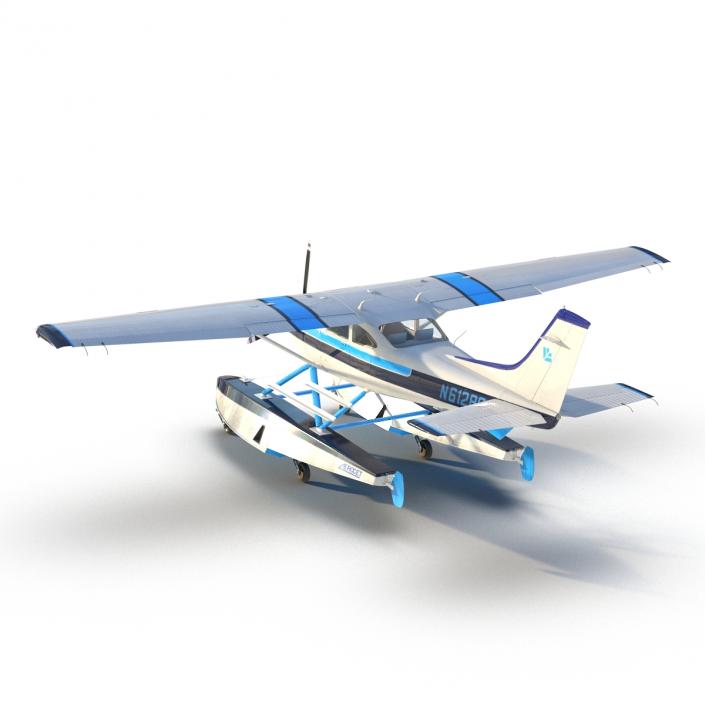 3D Cessna 182 Skylane on Floats model