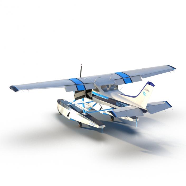 3D Cessna 182 Skylane on Floats model