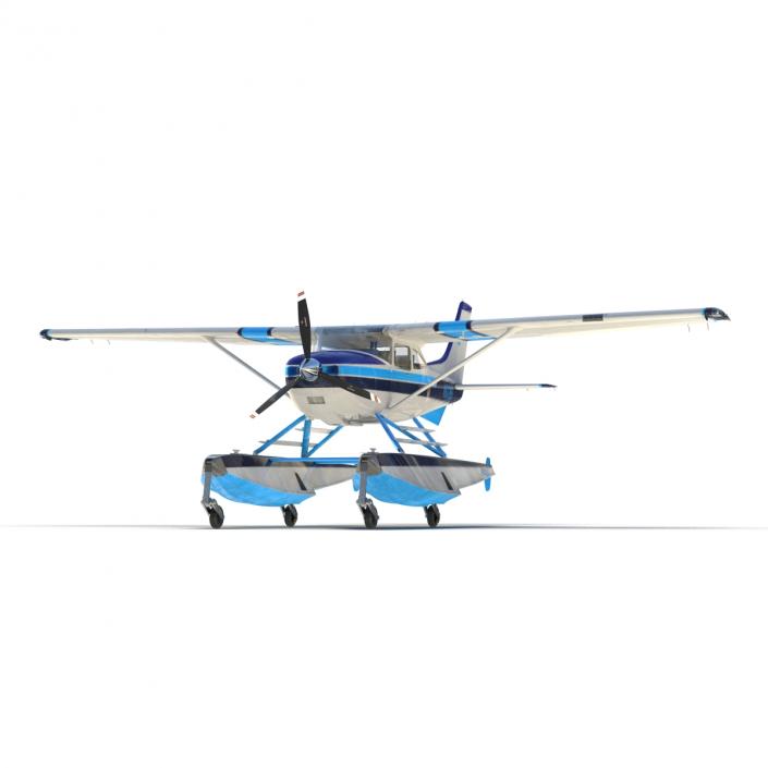 3D Cessna 182 Skylane on Floats model