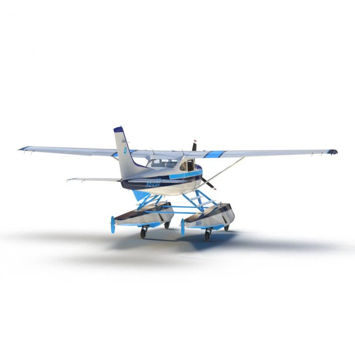 3D Cessna 182 Skylane on Floats model