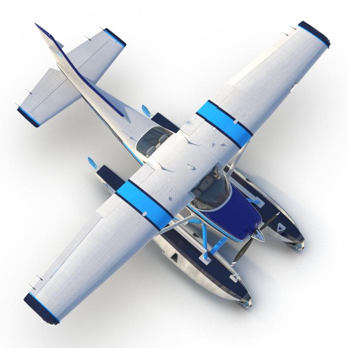 3D Cessna 182 Skylane on Floats model