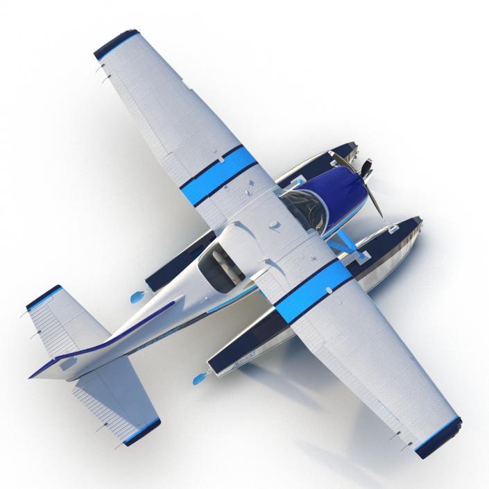 3D Cessna 182 Skylane on Floats model