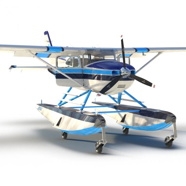 3D Cessna 182 Skylane on Floats model