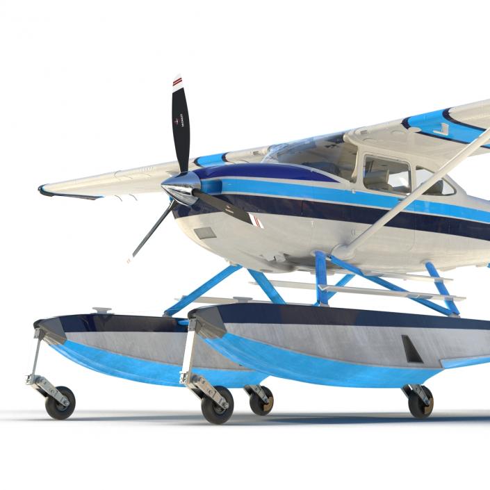 3D Cessna 182 Skylane on Floats model