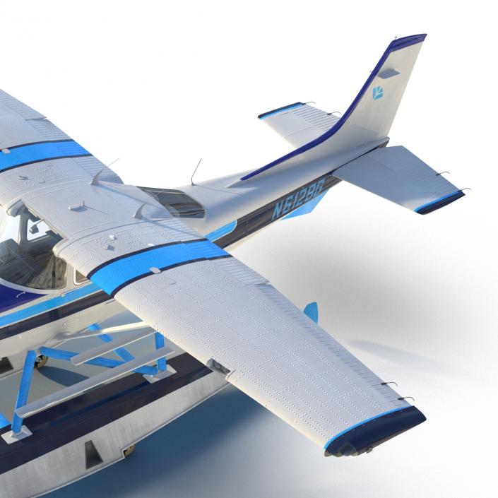 3D Cessna 182 Skylane on Floats model