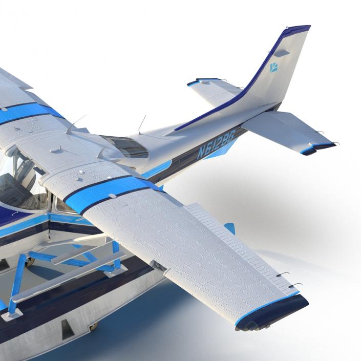 3D Cessna 182 Skylane on Floats model