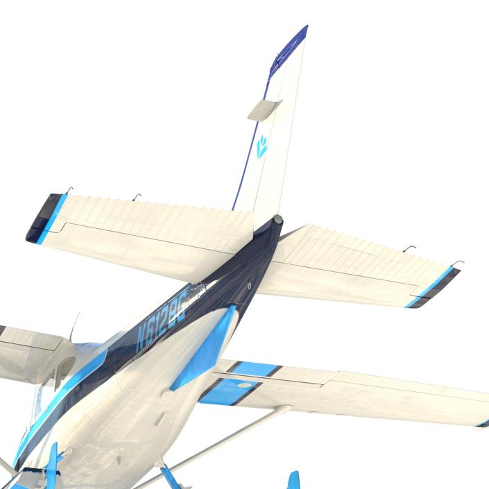 3D Cessna 182 Skylane on Floats model