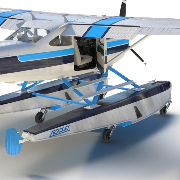 3D Cessna 182 Skylane on Floats model