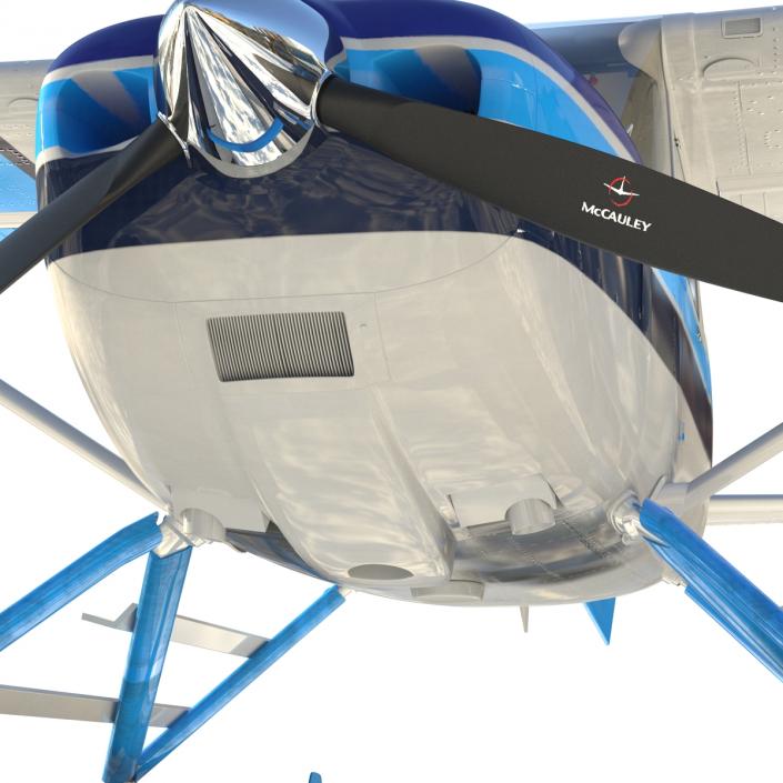 3D Cessna 182 Skylane on Floats model