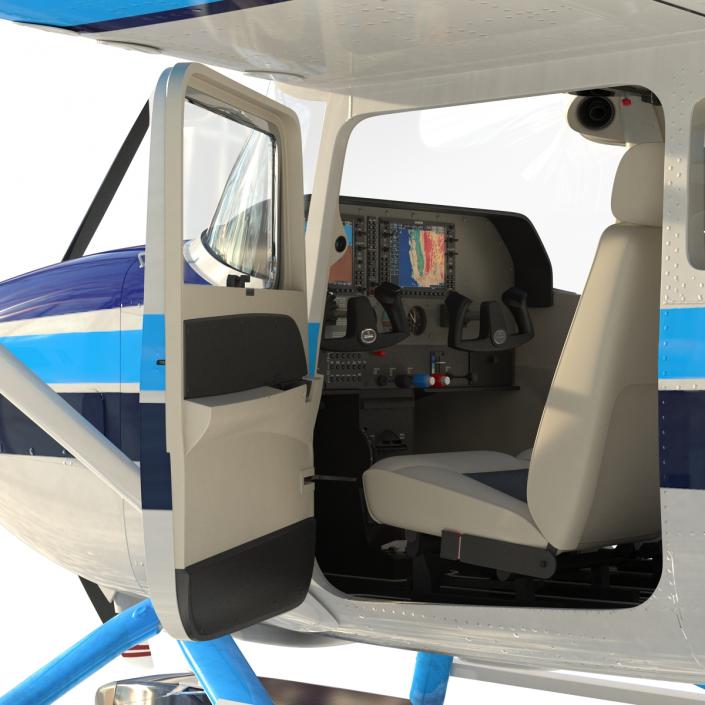 3D Cessna 182 Skylane on Floats model