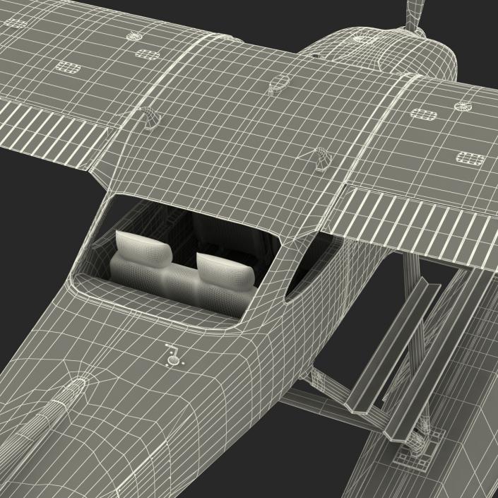 3D Cessna 182 Skylane on Floats model