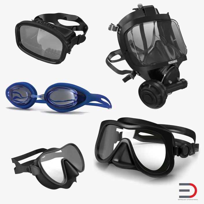 Scuba Masks Collection 4 3D model