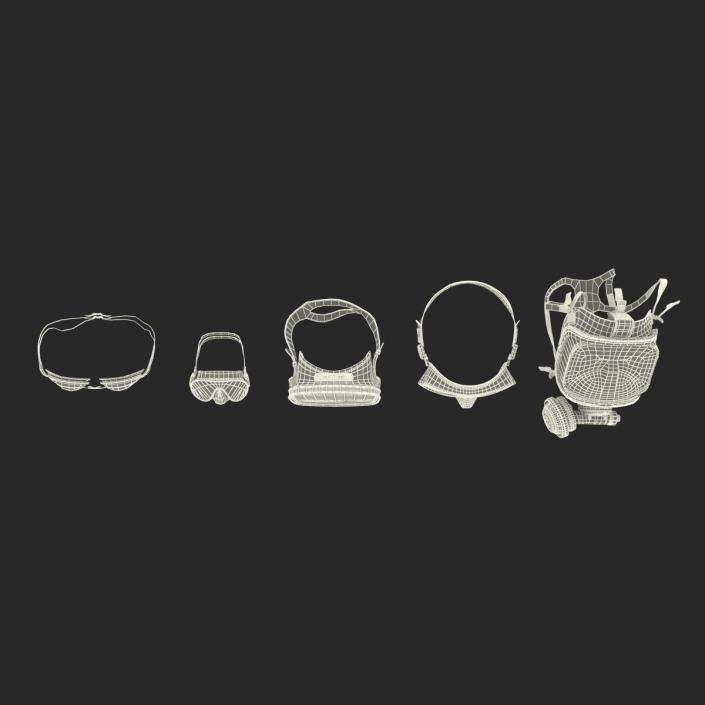 Scuba Masks Collection 4 3D model