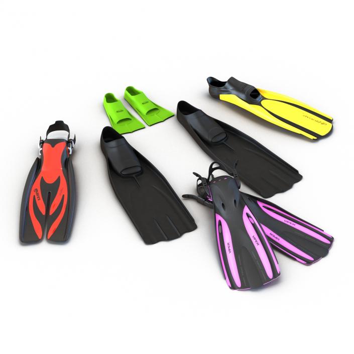 Swim Fins Collection 2 3D