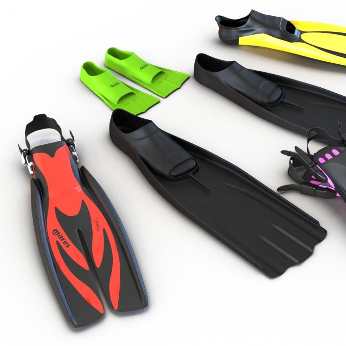 Swim Fins Collection 2 3D