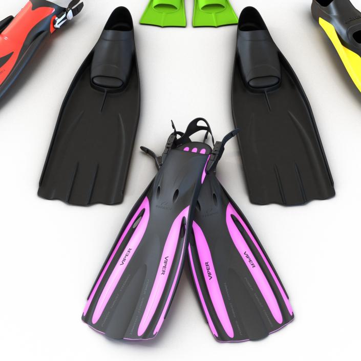 Swim Fins Collection 2 3D