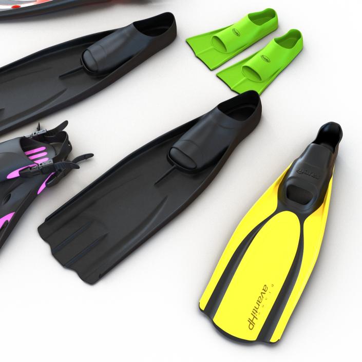 Swim Fins Collection 2 3D