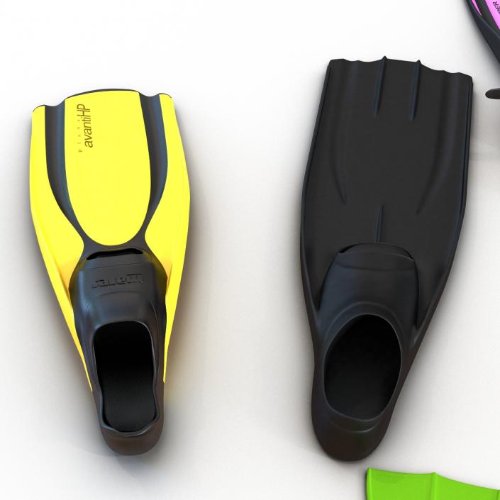 Swim Fins Collection 2 3D