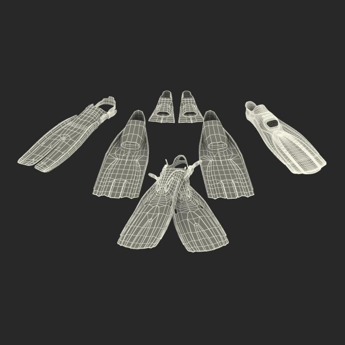 Swim Fins Collection 2 3D