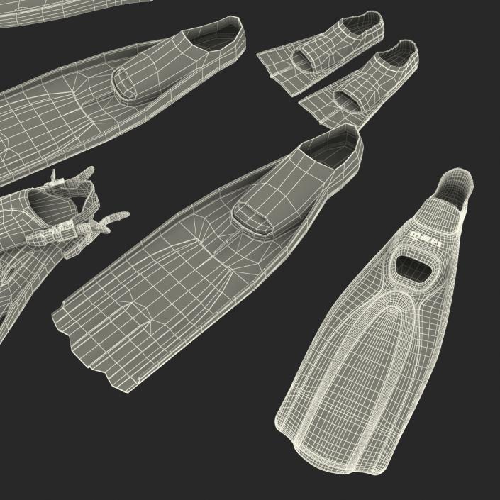 Swim Fins Collection 2 3D