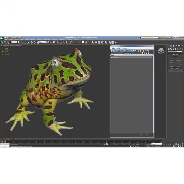 3D Pacman Frog Pose 3 model