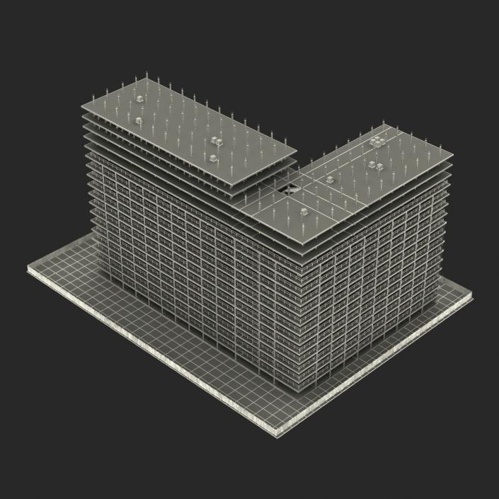 3D Building Construction 3 model