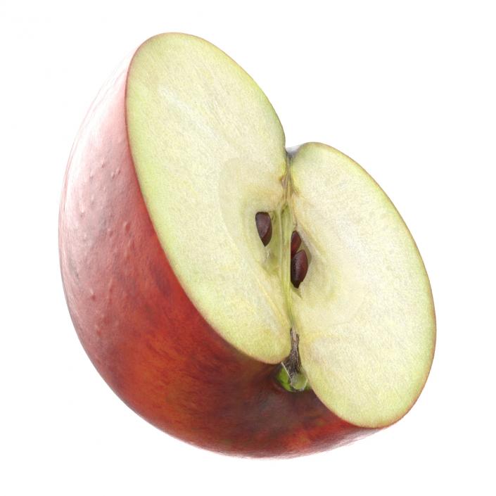 Red Apple Half 3D model