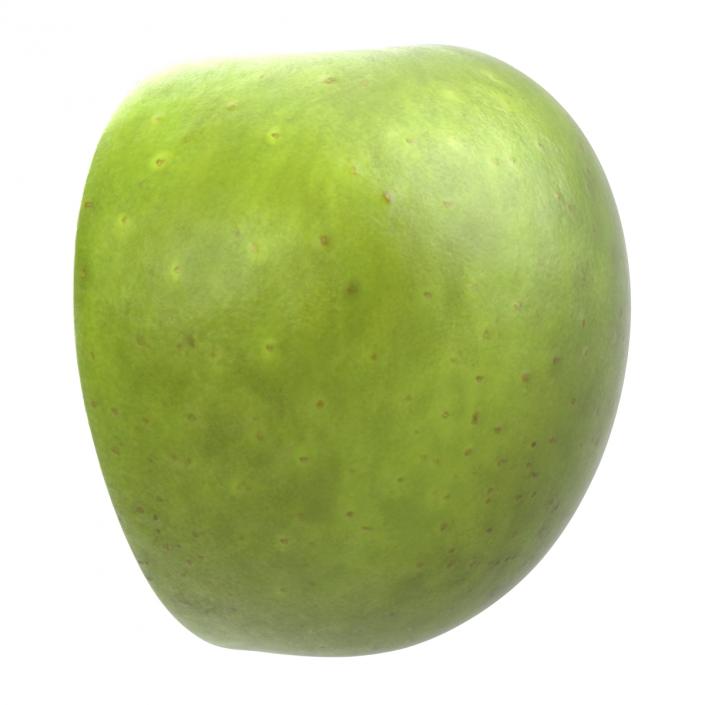 3D Green Apple Half