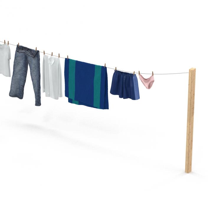 Clothes Line 2 3D model