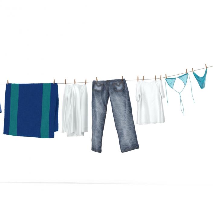 Clothes Line 2 3D model