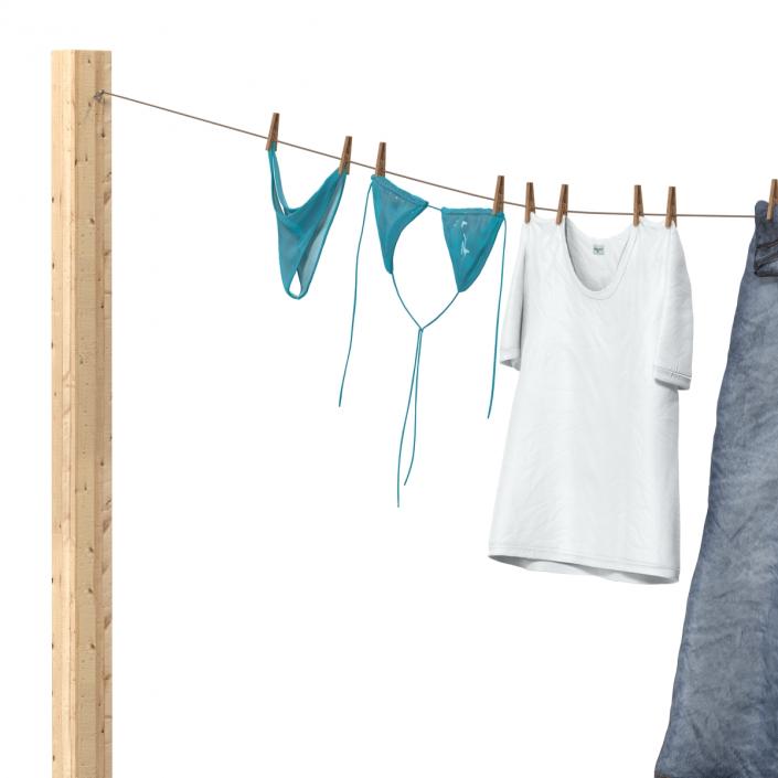 Clothes Line 2 3D model