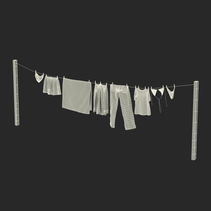 Clothes Line 2 3D model