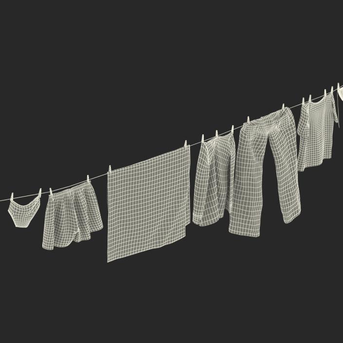 Clothes Line 2 3D model