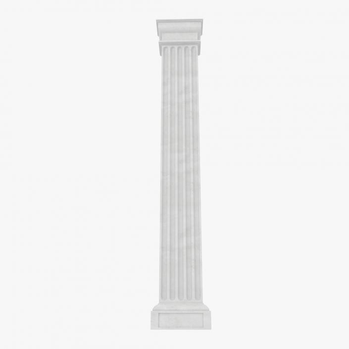 3D Pilaster Doric Greco Roman 2 model