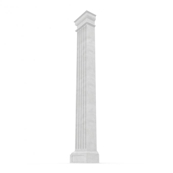 3D Pilaster Doric Greco Roman 2 model