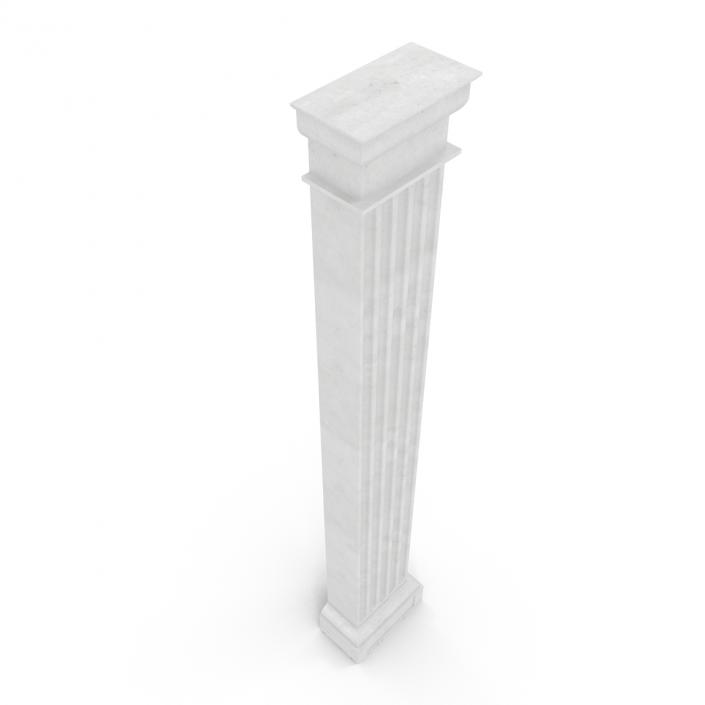 3D Pilaster Doric Greco Roman 2 model