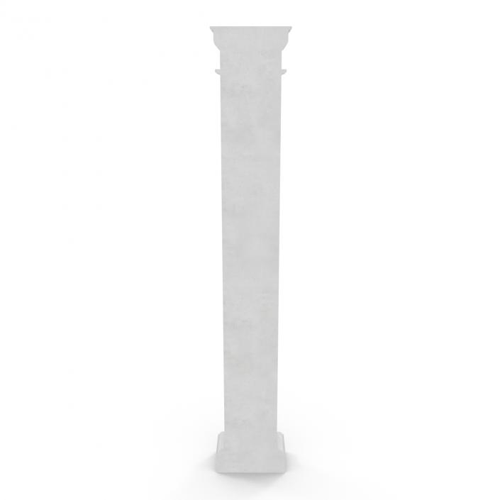 3D Pilaster Doric Greco Roman 2 model