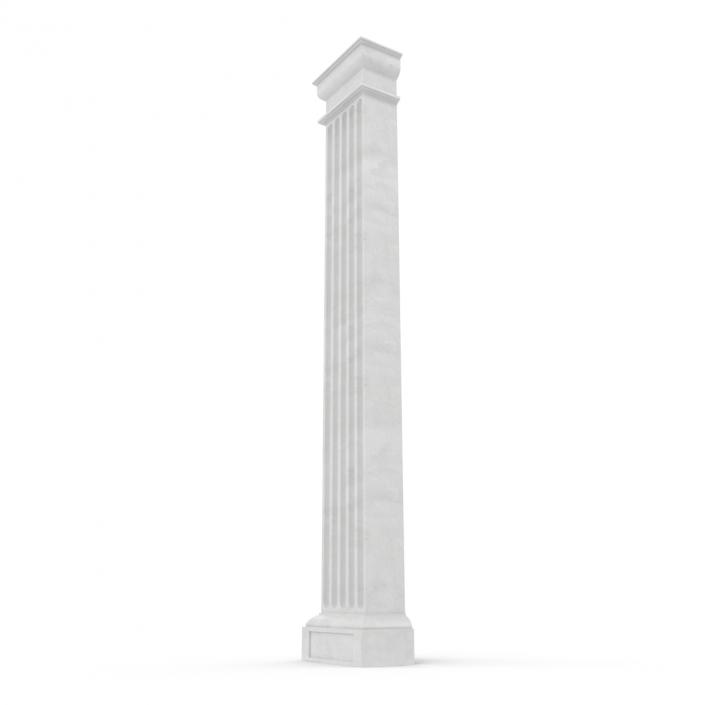 3D Pilaster Doric Greco Roman 2 model