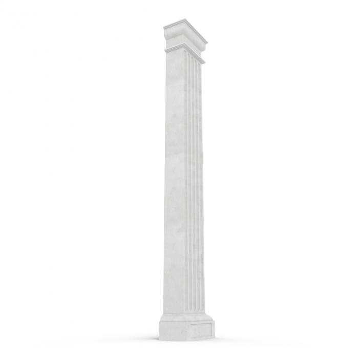 3D Pilaster Doric Greco Roman 2 model