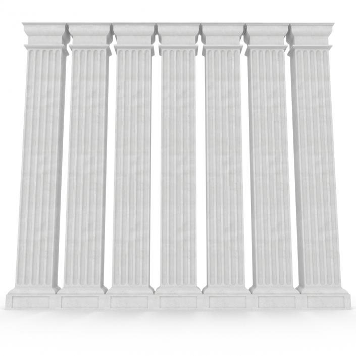 3D Pilaster Doric Greco Roman 2 model