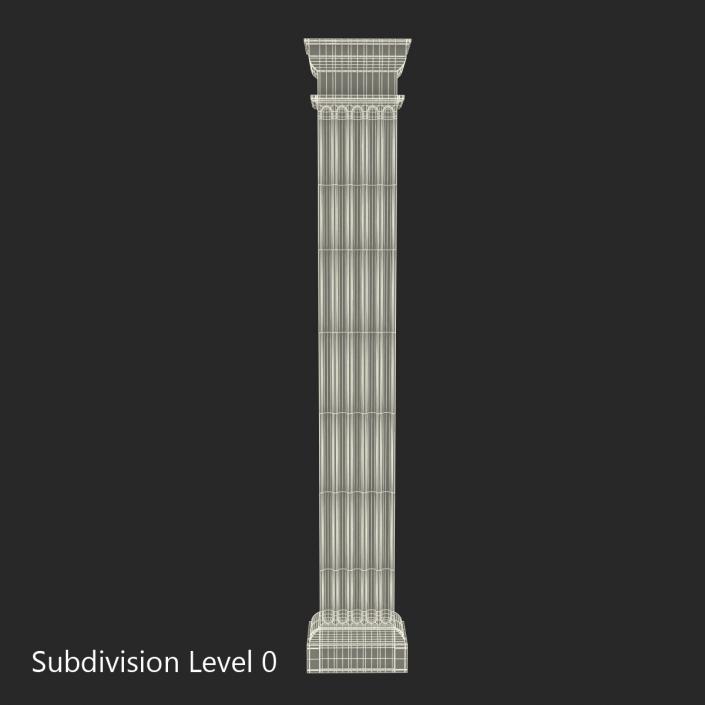 3D Pilaster Doric Greco Roman 2 model