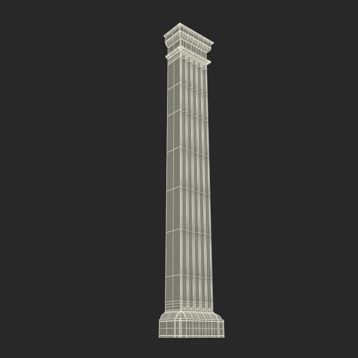 3D Pilaster Doric Greco Roman 2 model