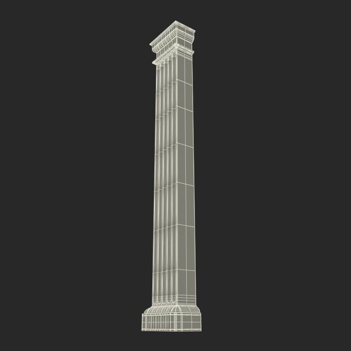 3D Pilaster Doric Greco Roman 2 model