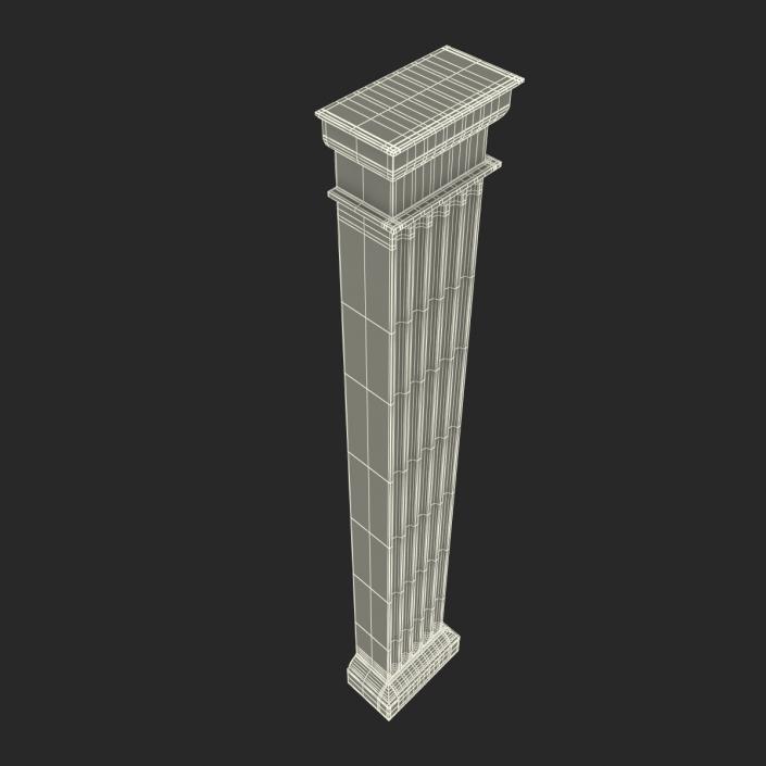 3D Pilaster Doric Greco Roman 2 model