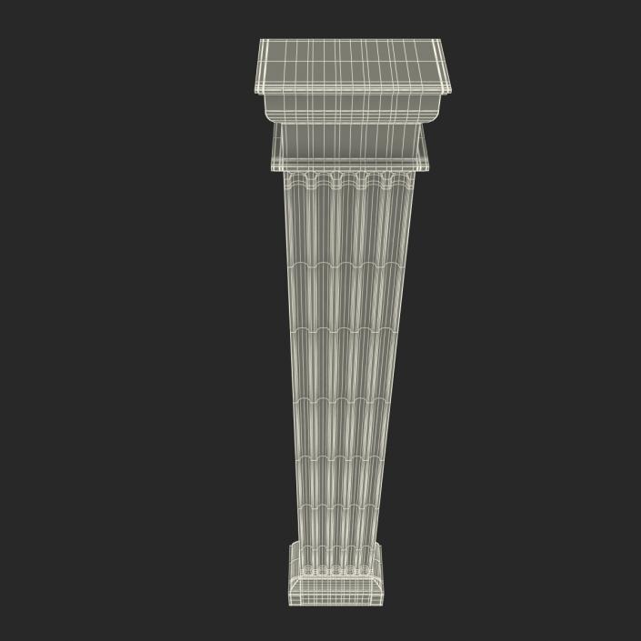 3D Pilaster Doric Greco Roman 2 model