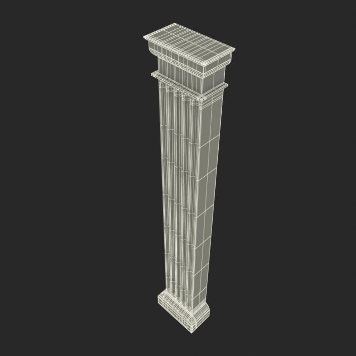 3D Pilaster Doric Greco Roman 2 model