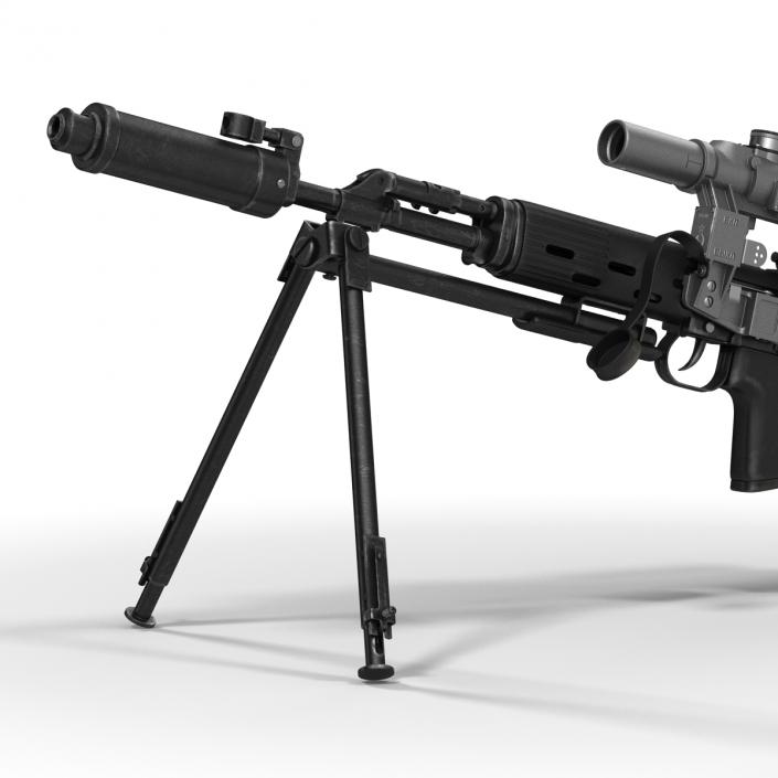 3D Bullpup Sniper Rifle Dragunov SVU model